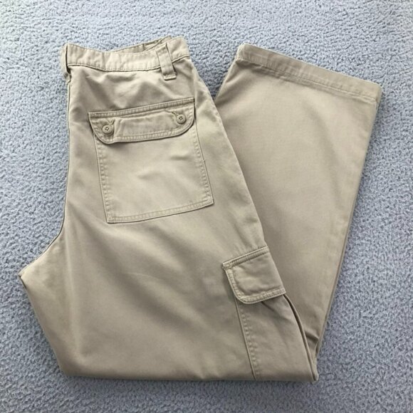 LEVIS Silvertab Vintage Pants Mens 34x32 (34x31) Khaki Tan Cargo Pocket Straight - Picture 1 of 16